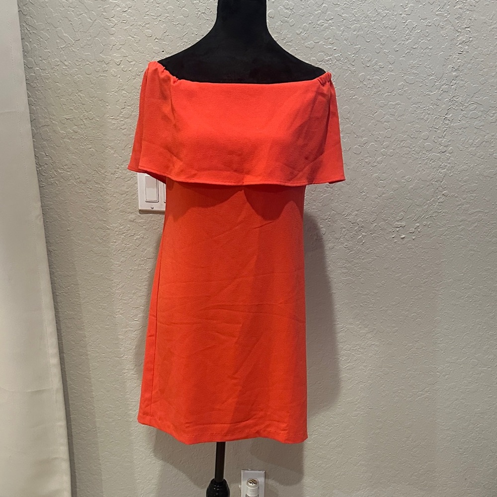 Charles Henry Strapless Red Dress